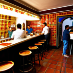**

"A vibrant 'tapas' bar in Seville, Spain, bustling with people enjoying food and conversation. Colorful ceramic tiles adorn the walls. A waiter in a crisp white shirt serves 'jamón ibérico' and 'manzanilla' sherry. Soft, warm lighting. Fully clothed patrons. Safe for work. Appropriate content. Professional photography. Perfect anatomy. Natural proportions. Family-friendly atmosphere. Modest attire."

**