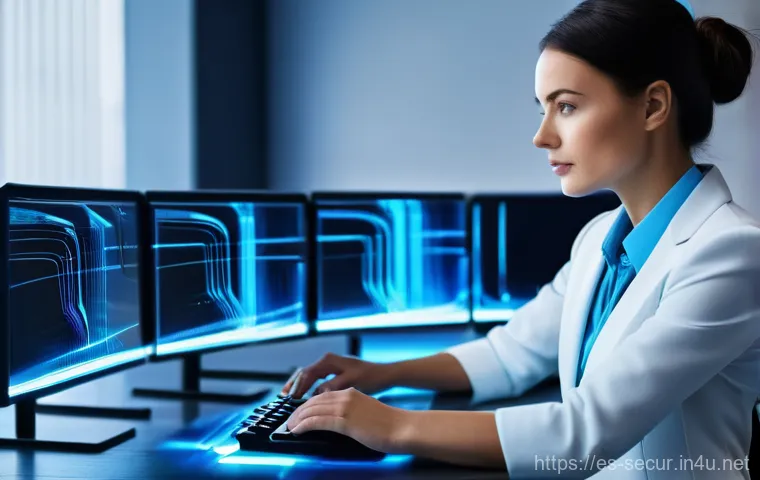 정보보안학 디지털 포렌식 - **Prompt 1: The Digital Forensic Investigator**
    A focused, highly intelligent female digital for...