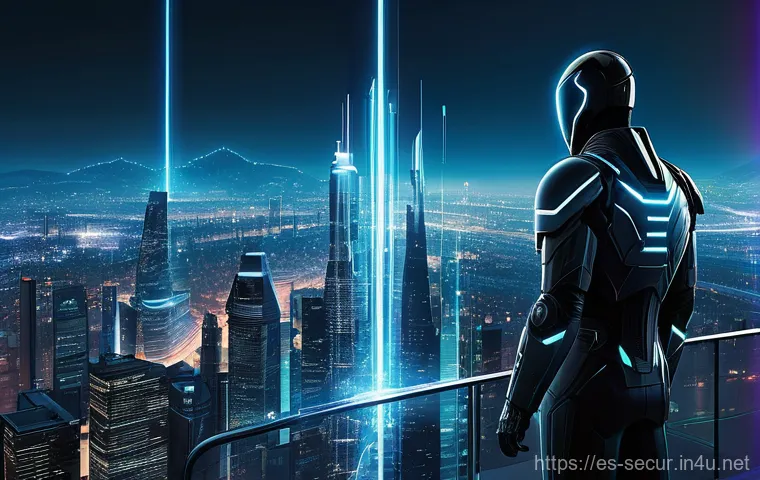 정보보안학 침해 사고 모니터링 - **Prompt:** A visually striking digital art piece depicting an "invisible shield" of cybersecurity p...