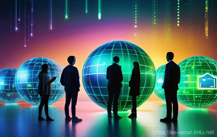 정보보안학 디지털 인증서 - **Prompt:** "A stylized, close-up conceptual image illustrating the 'digital handshake' of secure on...