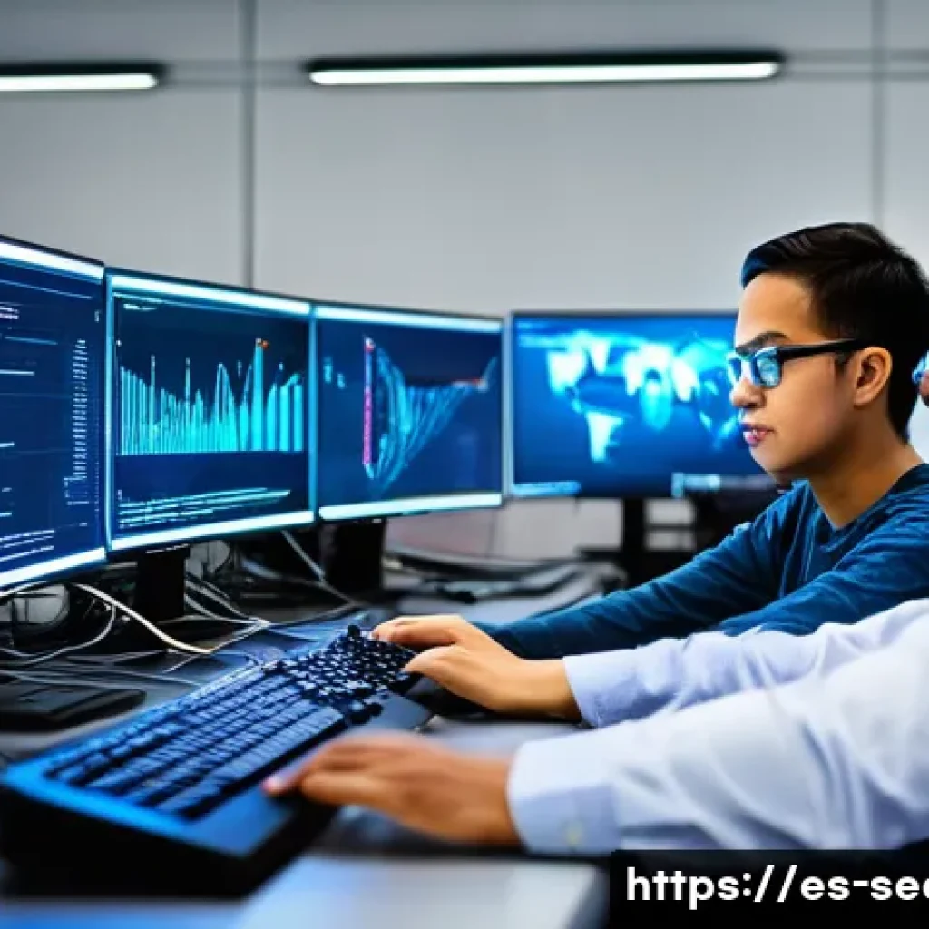정보보안학 교육기관 비교 - Dynamic Cybersecurity Lab Session**
A diverse group of five young adults (ages 18-25), male and fema...