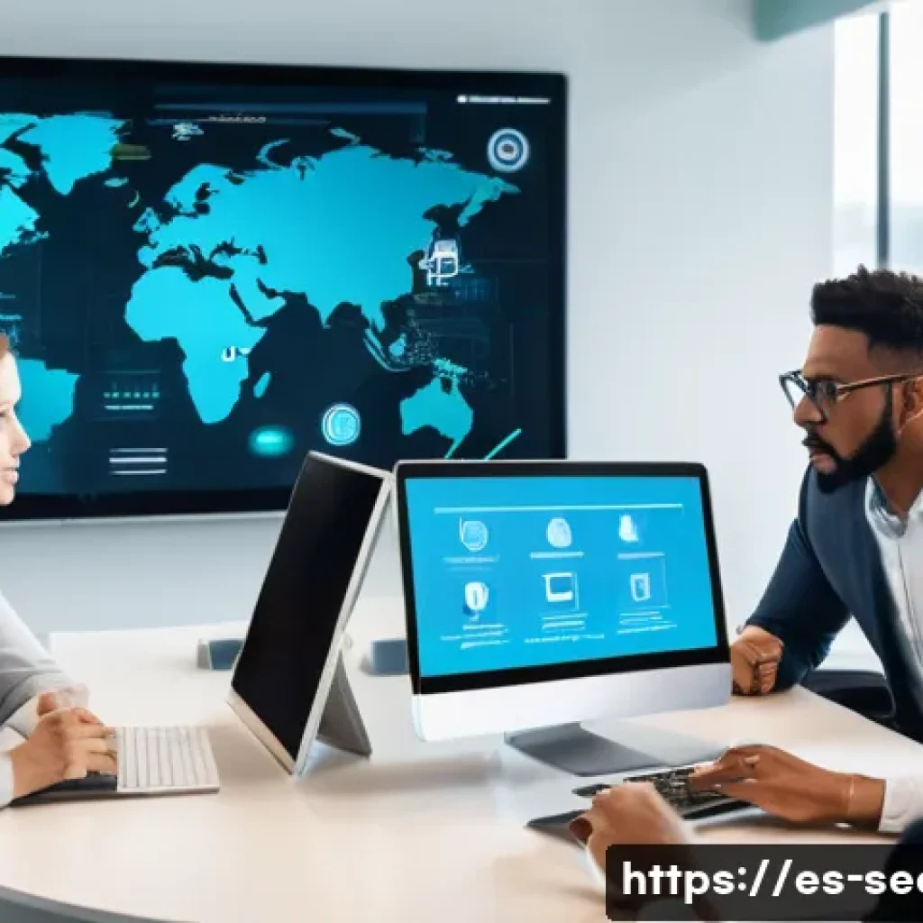 정보보안학 보안 체계 구축 - **Prompt:** A diverse group of adult professionals (men and women, various ethnicities, aged 25-55) ...