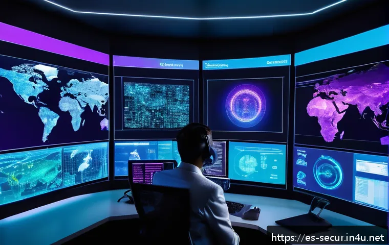 정보보안학 악성 코드 분석 - A high-tech cybersecurity laboratory scene showcasing a diverse team of experts analyzing polymorphi...